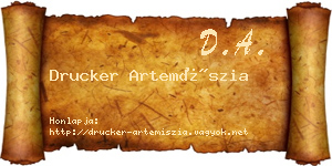 Drucker Artemíszia névjegykártya